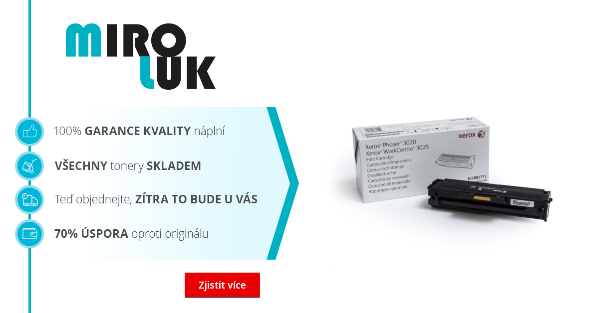 Originální toner Xerox 106R02773 (Černý) - toner skladem | Miroluk