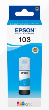 Originální lahev Epson 103 C (C13T00S24A) (Azurová)