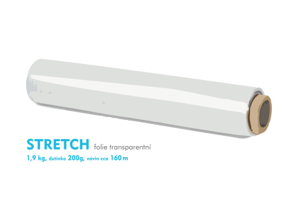 Stretch flie - 1,9kg - transparentn - dutinka 200g, nvin cca 160m