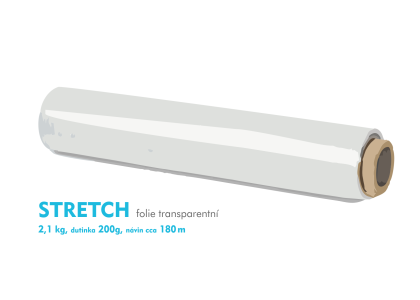 Stretch flie - 2,1kg - transparentn - dutinka 200g, nvin cca 180m
