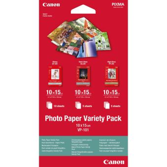 Fotopapr 10x15cm Canon Variety Pack, 20 list, leskl, bl, inkoustov (VP-101)