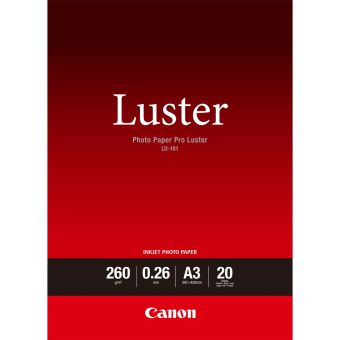 Fotopapír A3 Canon Luster, 20 listů, 260 g/m2, lesklý, bílý, inkoustový (LU-101)