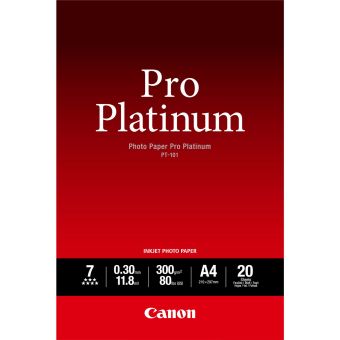 Fotopapr A4 Canon Pro Platinum, 20 list, 300 g/m², leskl, bl, inkoustov (PT-101)