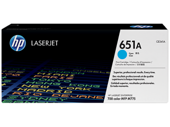 Originln toner HP 651A, HP CE341A (Azurov)