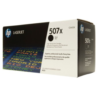 Originln toner HP 507X, HP CE400X (ern)