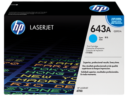 Originln toner HP 643A, HP Q5951A (Azurov)