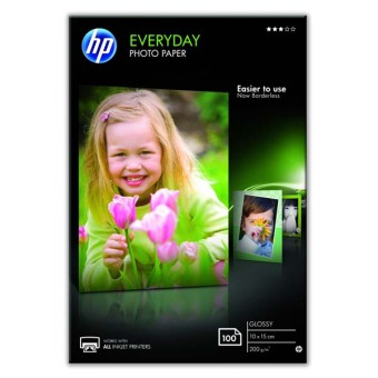 Fotopapír 10x15cm HP Everyday Glossy, 100 listů, 200 g/m2, lesklý (CR757A)
