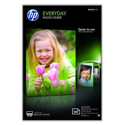 Fotopapír 10x15cm HP Everyday Glossy, 100 listů, 200 g/m², lesklý (CR757A)