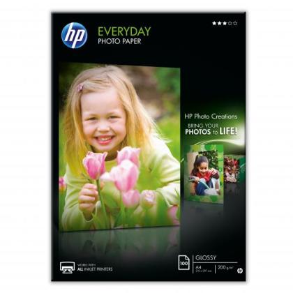 Fotopapr A4 HP Everyday Glossy, 100 list, 200 g/m², leskl (Q2510A)