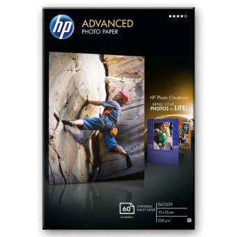 Fotopapír 10x15cm HP Advanced Glossy, 60 listů, 250 g/m², lesklý (Q8008A)
