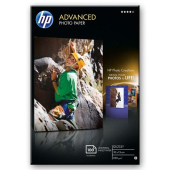 Fotopapír 10x15cm HP Advanced Glossy, 100 listů, 250 g/m², lesklý (Q8692A)