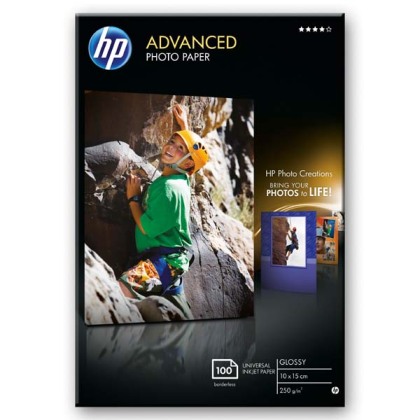 Fotopapr 10x15cm HP Advanced Glossy, 100 list, 250 g/m², leskl (Q8692A)