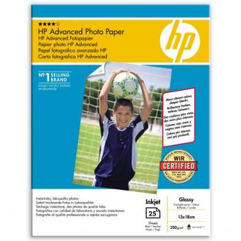 Fotopapír 13x18cm HP Advanced Glossy, 25 listů, 250 g/m2, lesklý (Q8696A)