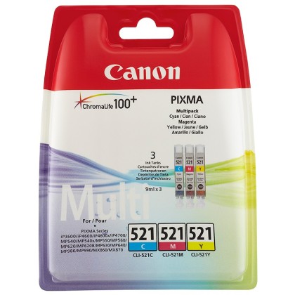 Sada originálních cartridge Canon CLI-521C/M/Y