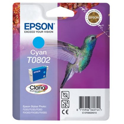 Originální cartridge EPSON T0802 (Azurová)