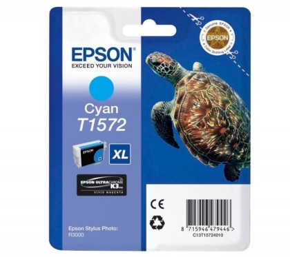 Originální cartridge EPSON T1572 (Azurová)