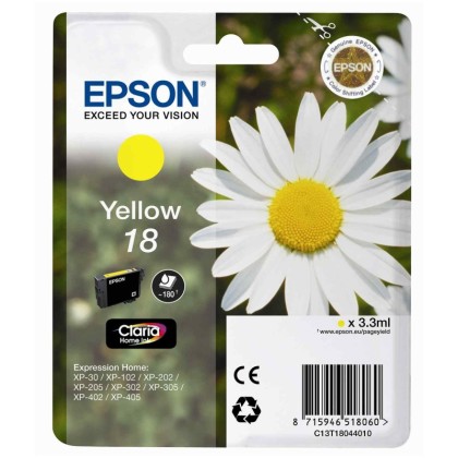 Originální cartridge EPSON T1804 (Žlutá)
