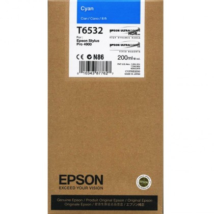 Originální cartridge Epson T6532 (Azurová)