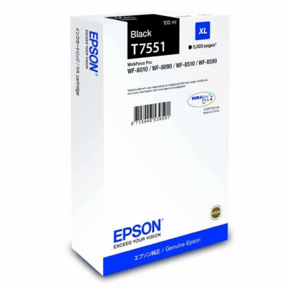 Origin�ln� cartridge Epson T7551 (�ern�)