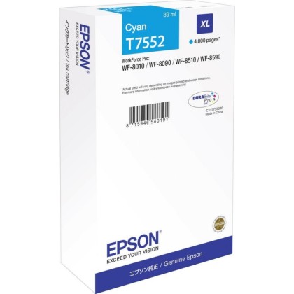 Originální cartridge Epson T7552 (Azurová)