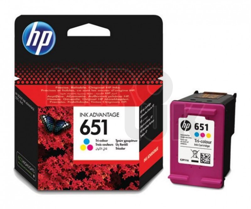 HP 651 Inkt Cartridge Drie-kleuren | C2P11AE#BHK