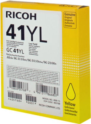 Originální cartridge Ricoh 405768 (Žlutá)