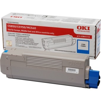 Originln toner OKI 43865723 (Azurov)