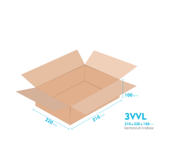 Kartonov krabice 3VVL - 310x220x100mm - vnitn 305x215x90mm