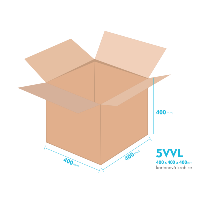 Kartonov krabice 5VVL - 400x400x400mm - vnitn 394x394x388mm
