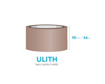 Lepící páska, hnědá - ULITH - 48 mm x 66 m