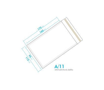 Bl bublinkov oblka A/11 vnitn rozmr 95x165 mm