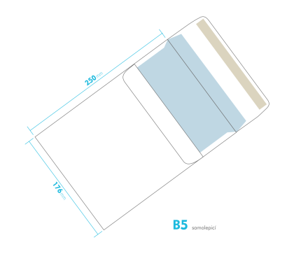 Dopisn oblka - B5 samolepc