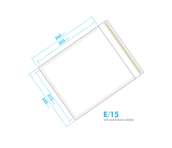 Bl bublinkov oblka E/15 vnitn rozmr 215x255 mm