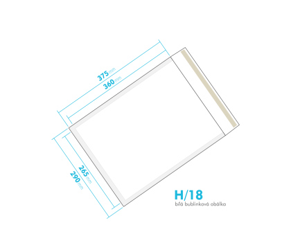 Bl bublinkov oblka H/18 vnitn rozmr 265x360 mm