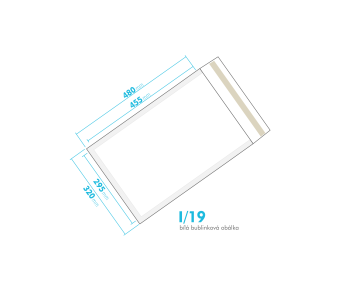 Bl bublinkov oblka I/19 vnitn rozmr 295x455 mm