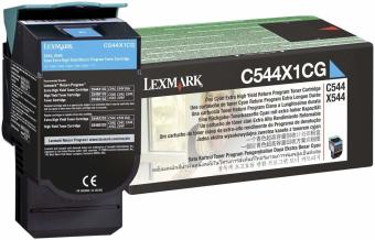 Originální toner Lexmark C544X1CG (Azurový)