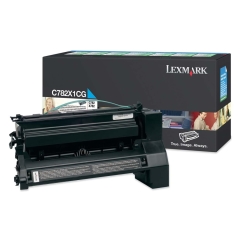 Toner do tiskrny Originln toner Lexmark C782X1CG (Azurov)