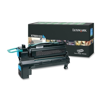 Originln toner Lexmark X792X1CG (Azurov)