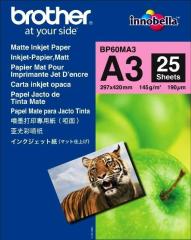 Fotopapr A3 Brother Photo Matt, 25 list, 145 g/m², matn, bl, inkoustov (BP60MA3)