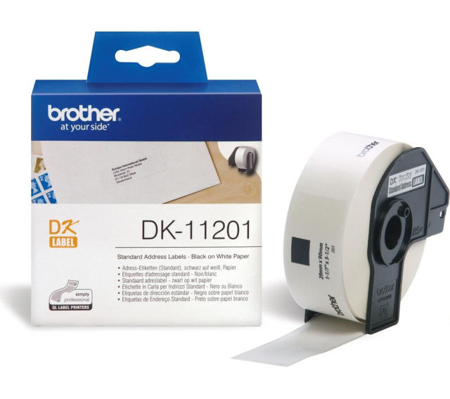 Originální etikety Brother DK-11201, papírové bílé, stand. adresy, 29 x 90mm, 400ks