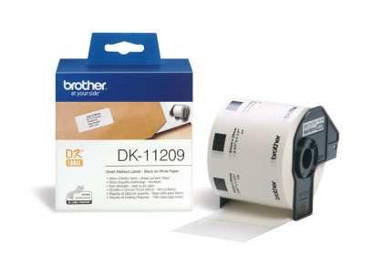 Originln etikety Brother DK-11209, paprov bl, zk adresy, 29 x 62mm, 800ks