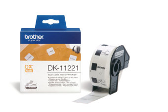 Originální etikety Brother DK-11221, papírové bílé, čtvercové, 23 x 23mm, 1000ks