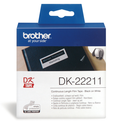 Originální etikety Brother DK-22211, filmová role, 29mm x 15,24m