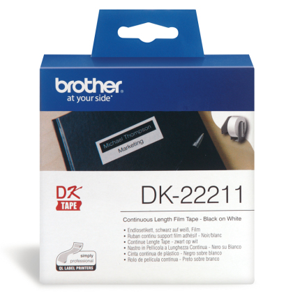 Originln etikety Brother DK-22211, filmov role, 29mm x 15,24m