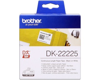 Originální etikety Brother DK-22225, papírová role 38mm x 30,48m