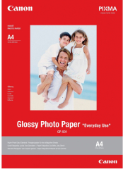 Fotopapír A4 Canon Glossy, 5 listů, 200 g/m2, lesklý, bílý, inkoustový (GP-501)
