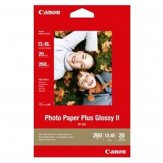 Fotopapír 13x18cm Canon Plus Glossy, 20 listů, 275 g/m², lesklý, bílý, inkoustový (PP-201)