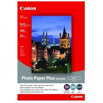 Fotopapír 10x15cm Canon Semi-Glossy, 50 ks, 270 g/m², pololesklý, saténový, bílý, inkoustový (S