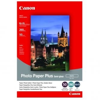 Fotopapr 10x15cm Canon Semi-Glossy, 50 ks, 270 g/m², pololeskl, satnov, bl, inkoustov (SG-201S)