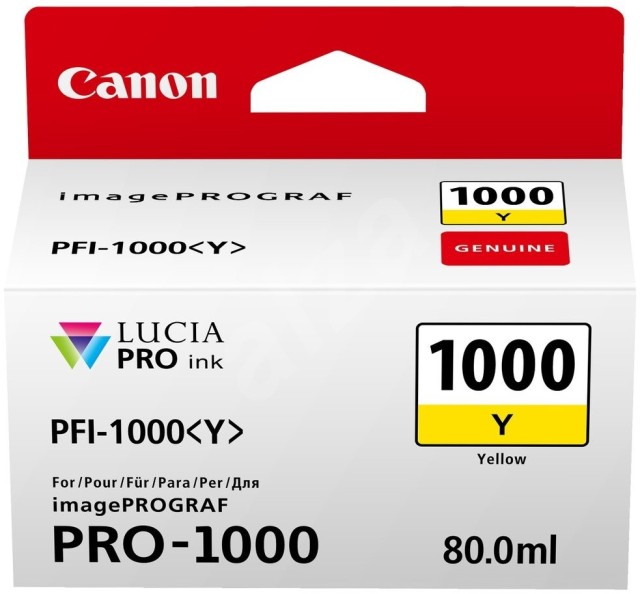 Originální cartridge Canon PFI-1000Y (Žlutá)